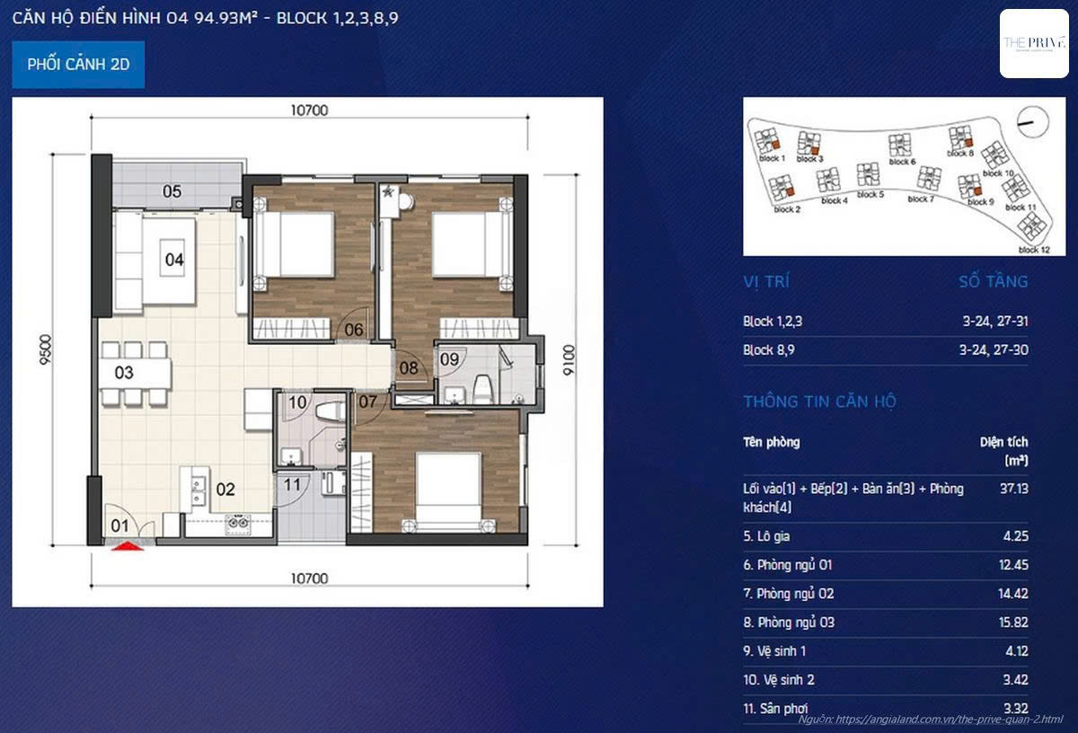 thiet ke can ho 3pn the prive